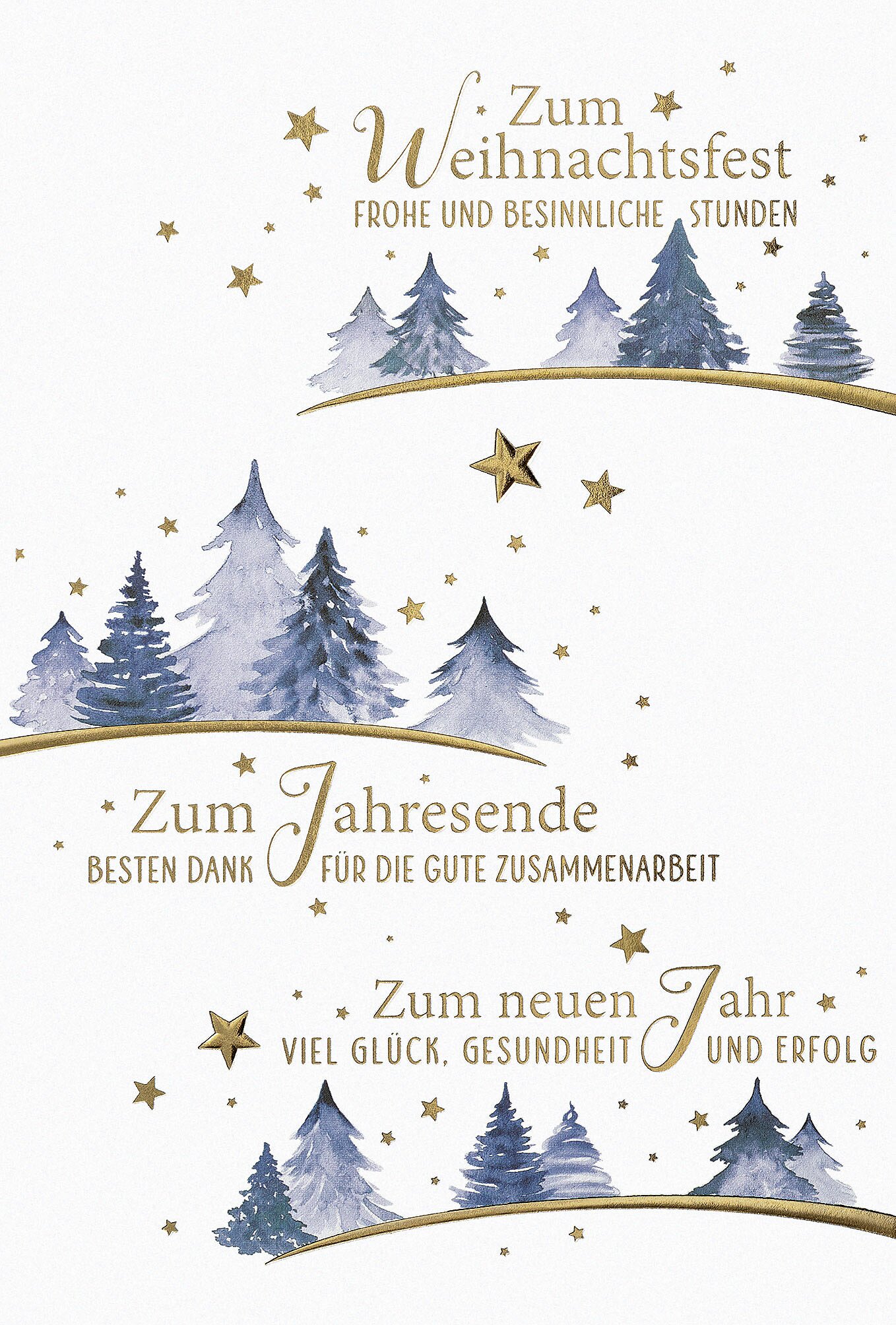 Weihnachtskarte mit Hülle inklusive Kuvert mit Einlegeblatt Artnr