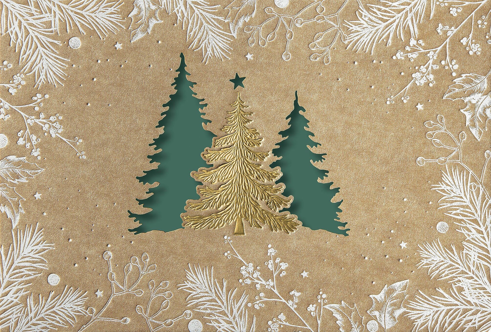 Weihnachtskarte mit Hülle inklusive Kuvert mit Einlegeblatt Artnr