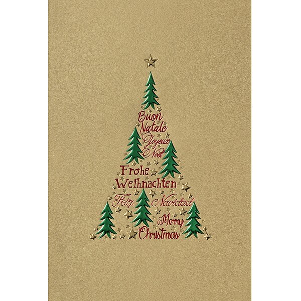 Weihnachtskarte mit Hülle inklusive Kuvert mit Einlegeblatt Artnr