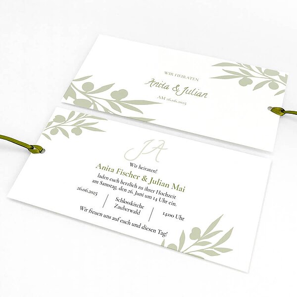 Bild 2 - Hochzeitskarte Olive