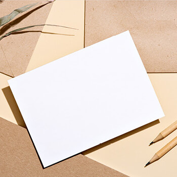 Blankokarten u. Kuverts