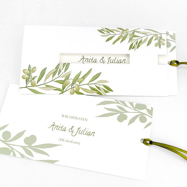 Bild 1 - Hochzeitskarte Olive