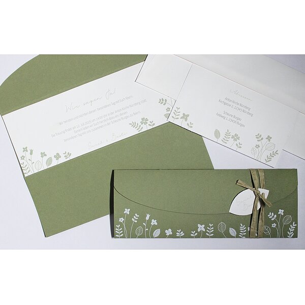 Bild 1 - Hochzeitskarte Rustic Greenery