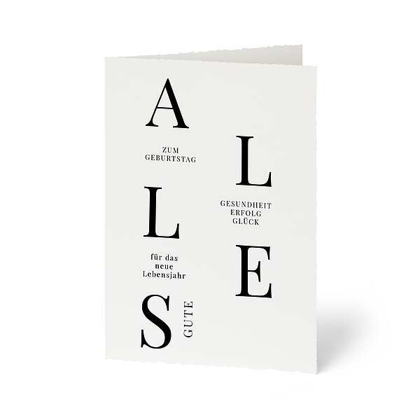 Bild 1 - Gl�ckwunschkarte Buchstaben W�nsche