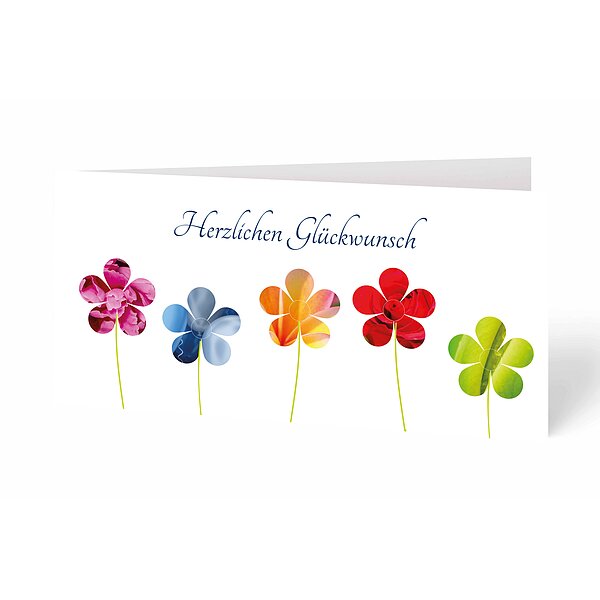 Bild 1 - Gl�ckwunschkarte Blumen bunt
