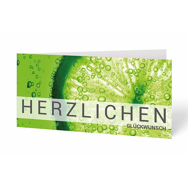 Bild 1 - Gl�ckwunschkarte Limette