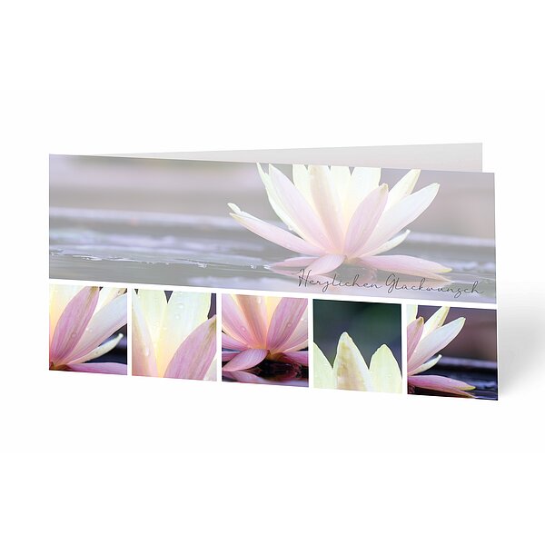 Bild 1 - Glckwunschkarte Seerose