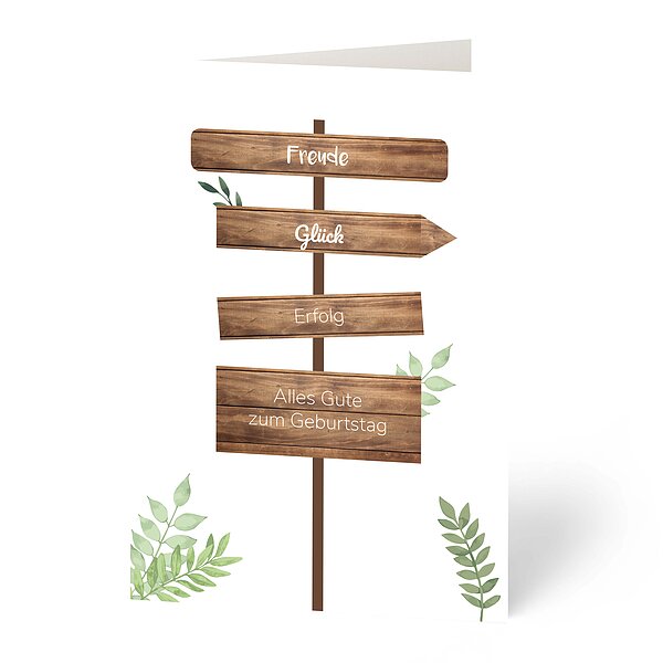 Bild 1 - Gl�ckwunschkarte Wegweiser