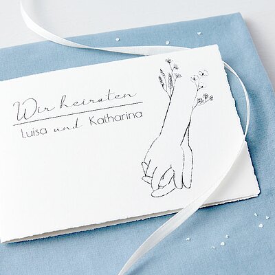 Hochzeitskarte Verbunden
