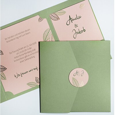 Hochzeitskarte Green Magic