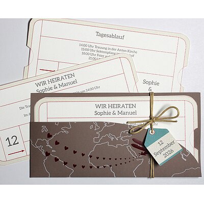 Hochzeitskarte Hochzeitsticket