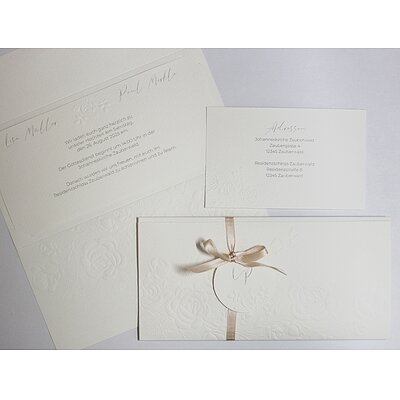 Hochzeitskarte Bltenspitze