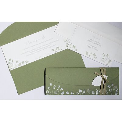 Hochzeitskarte Rustic Greenery