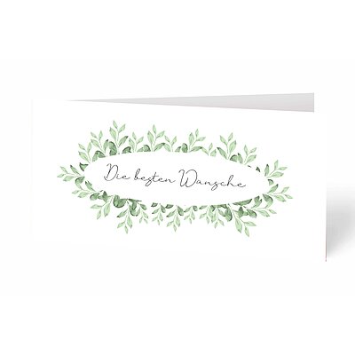 Glckwunschkarte Bltterkranz