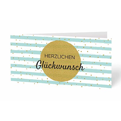 Glckwunschkarte Streifen und Punkte