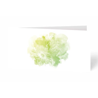 Glckwunschkarte Aquarell Zeichnung Margerite